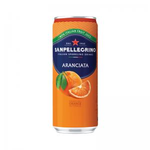 San Pellegrino Aranciata Orange 330ml Can Pack of 24 12516073 NL15689