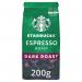 Starbucks Espresso Dark Roast Whole Bean Coffee 200g 12461186 NL20443