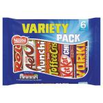 Nestle Variety 6 Pack Chocolate Bars 264g (Pack of 6) 12297992 NL47197