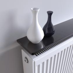 Nautilus Designs EasyFit Radiator Shelf - High Gloss Black - 1200x150x18mm 13398