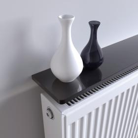 Nautilus Designs EasyFit Radiator Shelf - High Gloss Black - 1200x150x18mm 13398