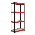 RB Boss 4x Tier Shelving Unit - 1600x750x350mm 175kgs UDL - RedBlack 13497