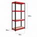 RB Boss 4x Tier Shelving Unit - 1600x750x350mm 175kgs UDL - RedBlack 13497