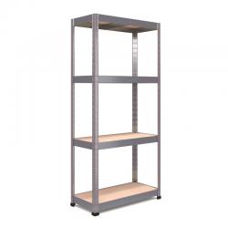Nautilus Designs RB Boss 4x Tier Shelving Unit - 1600x750x350mm 175kgs UDL - Galvanised 13498