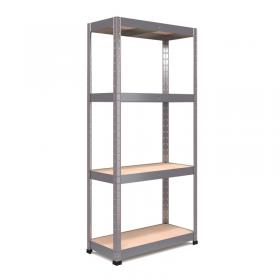 Nautilus Designs RB Boss 4x Tier Shelving Unit - 1600x750x350mm 175kgs UDL - Galvanised 13498