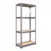 RB Boss 4x Tier Shelving Unit - 1600x750x350mm 175kgs UDL - Galvanised 13498