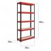 RB Boss 5x Tier Shelving Unit - 1800x900x400mm 250kgs UDL - RedBlack 13500