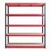 RB Boss 5x Tier Shelving Unit - 1800x1600x600mm 250kgs UDL - RedBlack 13501