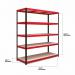 RB Boss 5x Tier Shelving Unit - 1800x1600x600mm 250kgs UDL - RedBlack 13501