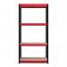 RB Boss 4x Tier Shelving Unit - 1800x900x400mm 300kgs UDL - RedBlack 13503