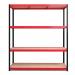 RB Boss 4x Tier Shelving Unit - 1800x1600x600mm 300kgs UDL - RedBlack 13504