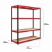 RB Boss 4x Tier Shelving Unit - 1800x1600x600mm 300kgs UDL - RedBlack 13504