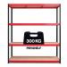 RB Boss 4x Tier Shelving Unit - 1800x1600x600mm 300kgs UDL - RedBlack 13504