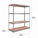 RB Boss 4x Tier Shelving Unit - 1800x1600x600mm 300kgs UDL - Galvanised 13510