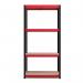 RB Boss 4x Tier Shelving Unit - 1800x900x300mm 500kgs UDL - RedBlack 13511