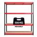 RB Boss 4x Tier Shelving Unit - 1800x1600x600mm 500kgs UDL - RedBlack 13513