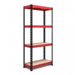 RB Boss FastLok 4x Tier Shelving Unit - 1800x900x400mm 300kgs UDL - RedBlack 13603