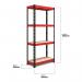 RB Boss FastLok 4x Tier Shelving Unit - 1800x900x400mm 300kgs UDL - RedBlack 13603