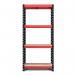 RB Boss FastLok 4x Tier Shelving Unit - 1800x900x300mm 500kgs UDL - RedBlack 13611