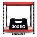 RB Boss FastLok 2x Tier Workstation - 900x900x600mm 600kgs UDL - RedBlack 13628