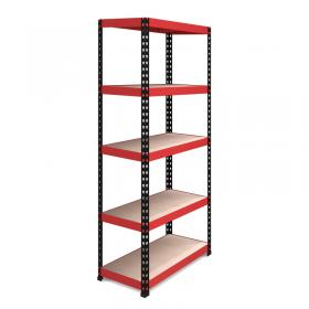 Nautilus Designs RB Boss 5x Tier Workstation Unit - 1800x900x450mm 200kgs UDL - RedBlack 13695