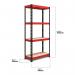 RB Boss FastLok 4x Tier Shelving Unit - 1600x750x350mm 175kgs UDL - RedBlack 13697