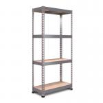 RB Boss FastLok 4x Tier Shelving Unit - 1600x750x350mm 175kgs UDL - Galvanised 13698