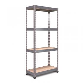 Nautilus Designs RB Boss FastLok 4x Tier Shelving Unit - 1600x750x350mm 175kgs UDL - Galvanised 13698