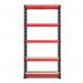 RB Boss FastLok 5x Tier Shelving Unit - 1800x900x300mm 250kgs UDL - RedBlack 13699