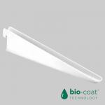 Bio-Coat Antibacterial Twin Slot U Bracket - 120mm - White - 10 Pack 15349-WHT