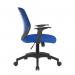 Medium Back Operator Armchair with Black Base - Blue 95ATG/BK-BL