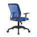 Medium Back Operator Armchair with Black Base - Blue 95ATG/BK-BL
