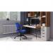 Medium Back Operator Armchair with Black Base - Blue 95ATG/BK-BL