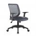 Medium Back Operator Armchair with Black Base - Grey 95ATG/BK-GY