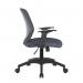 Medium Back Operator Armchair with Black Base - Grey 95ATG/BK-GY
