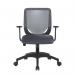 Medium Back Operator Armchair with Black Base - Grey 95ATG/BK-GY