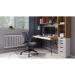 Medium Back Operator Armchair with Black Base - Grey 95ATG/BK-GY