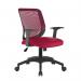 Medium Back Operator Armchair with Black Base - Red 95ATG/BK-RD
