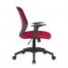 Medium Back Operator Armchair with Black Base - Red 95ATG/BK-RD