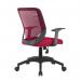 Medium Back Operator Armchair with Black Base - Red 95ATG/BK-RD