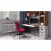 Medium Back Operator Armchair with Black Base - Red 95ATG/BK-RD