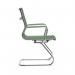 Contemporary Medium Back Fabric visitor Chair with Chrome Frame - Green BCF/8003AV/GN