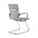 Contemporary Medium Back Fabric visitor Chair with Chrome Frame - Grey BCF/8003AV/GY