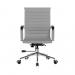 Contemporary Medium Back Fabric Executive Armchair with Chrome Base - Grey 