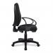 Java 100 Medium Back Operator Chair - Single Lever with Fixed Arms - Black BCF/I300/BK/A