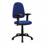 Java Medium Back Operator Chair - Single Lever with Fixed Arms - Blue BCF/I300/BL/A