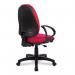 Java 100 Medium Back Operator Chair - Single Lever with Fixed Arms - Red BCF/I300/RD/A