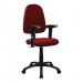 Java Medium Back Operator Chair - Single Lever with Height Adjustable Arms - Wine BCF/I300/RD/ADT
