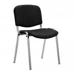 Iso Chrome Framed Stackable Conference/Meeting Chair - Black - Minimum Order Quantity -10 BCF/I608/BK
