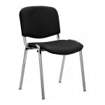 Iso Chrome Framed Stackable ConferenceMeeting Chair - Black Vinyl - Minimum Order Quantity -10 BCF/I608/BKV